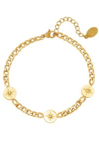 RVS armband met glanzende sterren