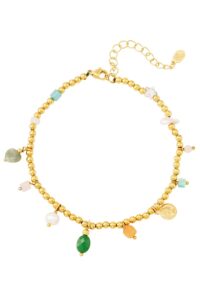 RVS enkelbandje met bedels