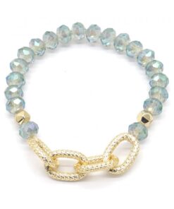 Armband van glas/kristalkralen