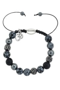 Natuursteenarmband met strasskralen