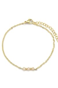 RVS armbandje met glaskraaltjes