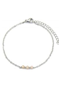 RVS armbandje met glaskraaltjes