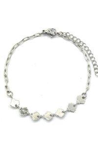 RVS armbandje met kleine blaadjes