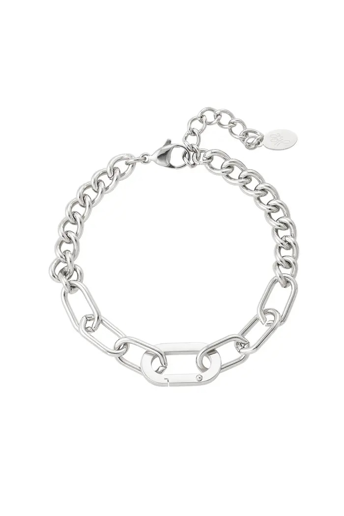 Schakelarmband in goud en zilver - Afbeelding 2