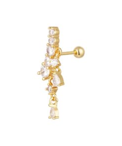 Oorpiercing Sparkle in goud of zilver