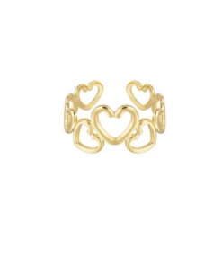 Ring Hartjes in goud of zilver