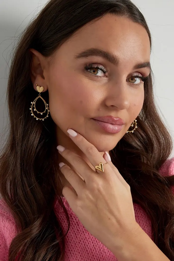 Aesthetic hartjes ring in goud of zilver - Afbeelding 6