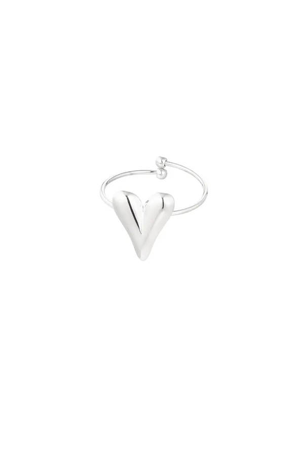 Aesthetic hartjes ring in goud of zilver - Afbeelding 2