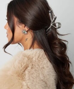 Haarclip Strik in zilver of goud