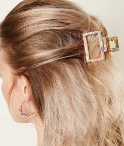 Open haarclip marmerprint - in diverse kleuren