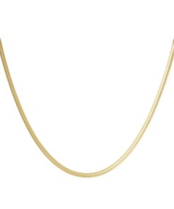 Platte ketting - zilver of goud -