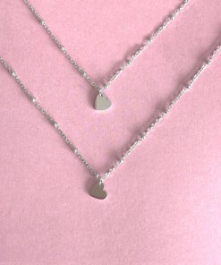 Set van 2 kettinkjes met hartjes