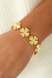 Bold blooms armband - goud en zilver -